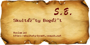 Skultéty Bogát névjegykártya